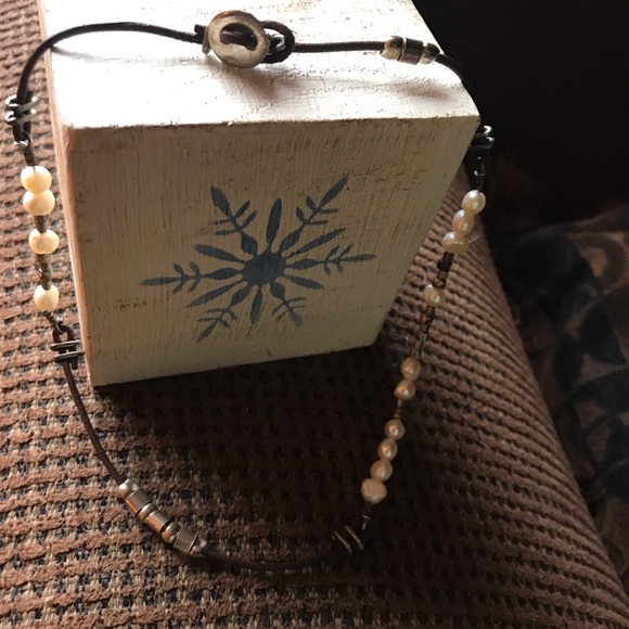 Silpada Jewelry - 💥SILPADA leather necklace with pearl and sterling